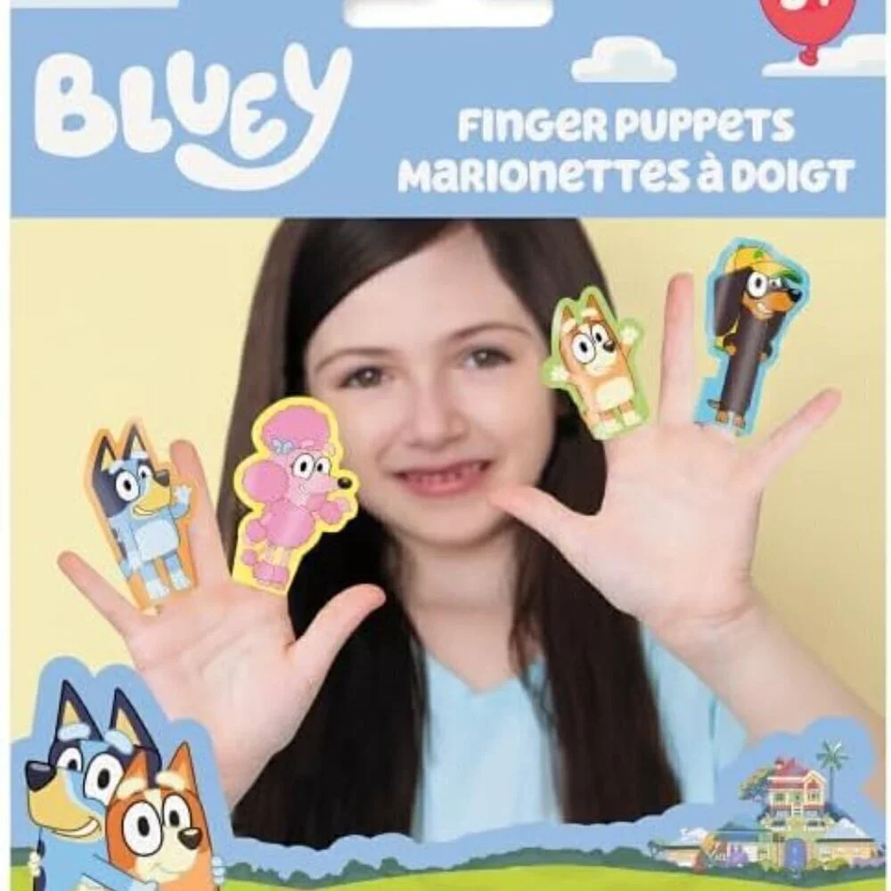 Bluey Paper Finger Puppets 16 ct. Total Party Favors / BRAND NEW